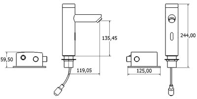 Additional image for Electronic Basin Sensor Faucet (Battery Or Mains Powered).