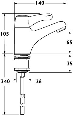 Additional image for Single Lever Sequential Control Spray Basin Mixer Faucet.