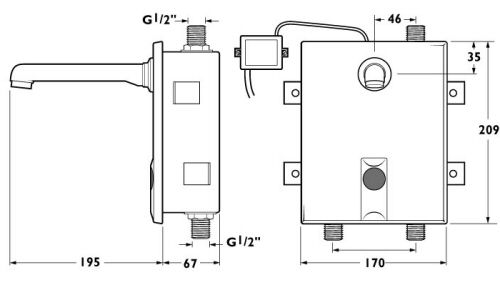 Additional image for Speedy Electronic Sensor Faucet (Mains  powered)