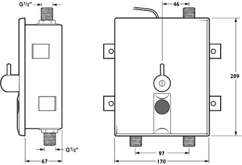 Additional image for Sensor Controlled Shower Valve (Battery Powered).