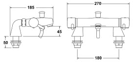 Additional image for Thermostatic Bath Shower Mixer Faucet With Shower Kit.