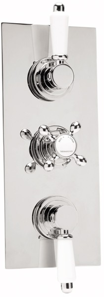 Additional image for 1/2" Triple Concealed Thermostatic Shower Valve (Chrome).