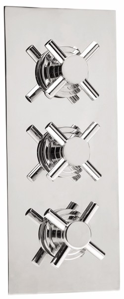 Additional image for 1/2" Triple Concealed Thermostatic Shower Valve (Chrome).