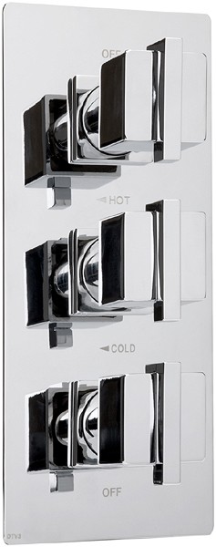 Additional image for Thermostatic TMV2 1/2" Triple Concealed Shower Valve (Chrome).