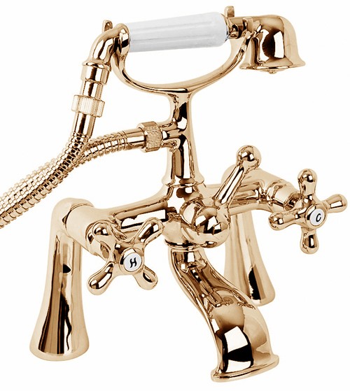 Additional image for Bath Shower Mixer Faucet With Shower Kit (Gold).