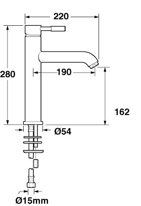 Additional image for Vision Monoblock High Rise Sink Mixer.