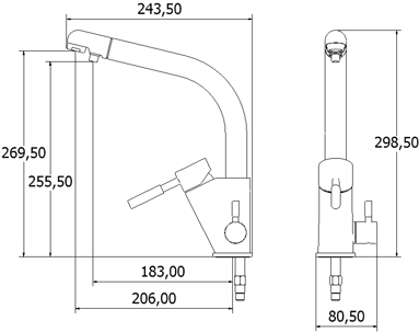 Additional image for Str3am Modern Water Filter Kitchen Faucet (Chrome).