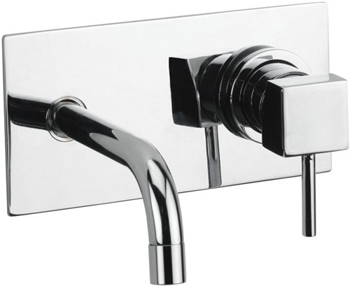 Additional image for Wall Mounted Single Lever Basin Mixer With Back Plate.