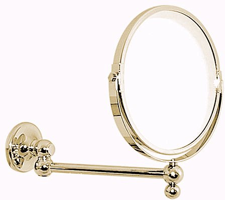 Additional image for Swivel-Arm Shaver Mirror. 195mm round (Gold).