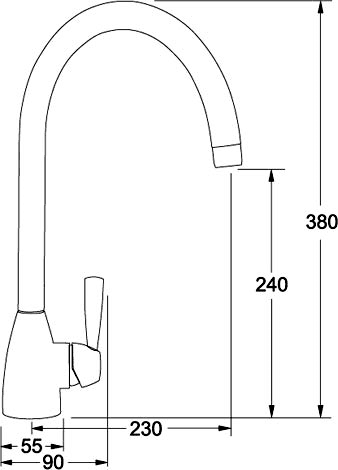 Additional image for Gotthard Kitchen Faucet With White Lever Handle.