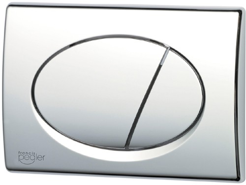 Additional image for Opal Flush Plate (Chrome Plated). 274x165mm.