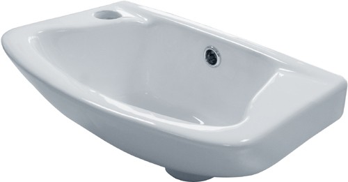 Additional image for Wall Hung Basin & Brackets (1 Faucet Hole).  Size 460x280mm.