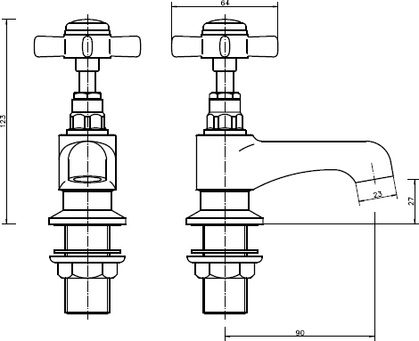 Additional image for Basin & Bath Faucet Set (Chrome).