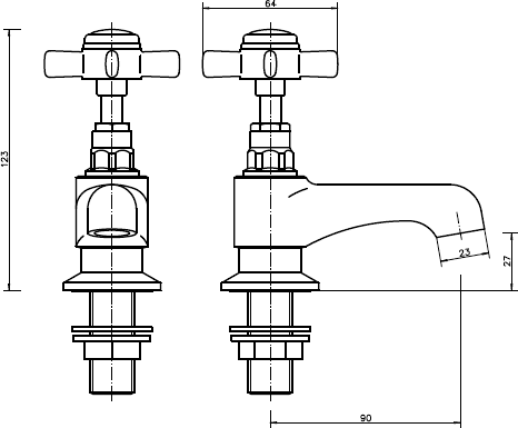 Additional image for Basin & Bath Faucet Set (Chrome).