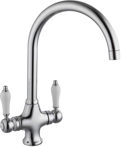 Additional image for Evie Kitchen Faucet With Twin Lever Controls (Chrome).