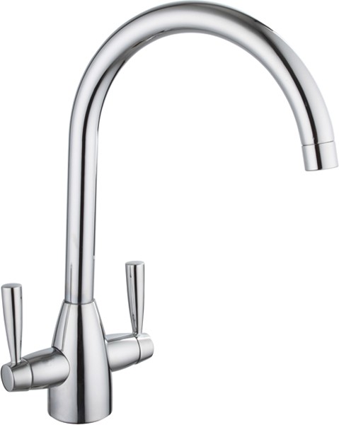 Additional image for Mia Kitchen Faucet With Twin Lever Controls (Chrome).