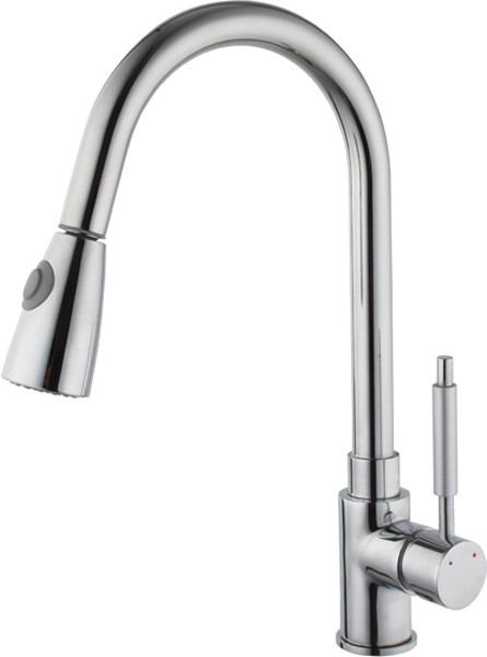 Additional image for Lily Kitchen Faucet With Pull Out Spray Rinser (Chrome).