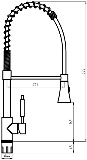 Additional image for Sophie Kitchen Faucet With Pull Out Spray Rinser (Chrome).