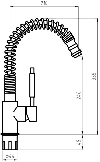 Additional image for Jessica Kitchen Faucet With Pull Out Spray Rinser (Chrome).