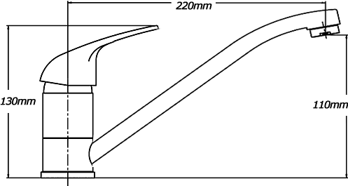 Additional image for Kitchen faucet with swivel spout and single lever handle.