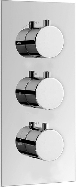 Additional image for Triple Concealed Thermostatic Shower Valve (Chrome).