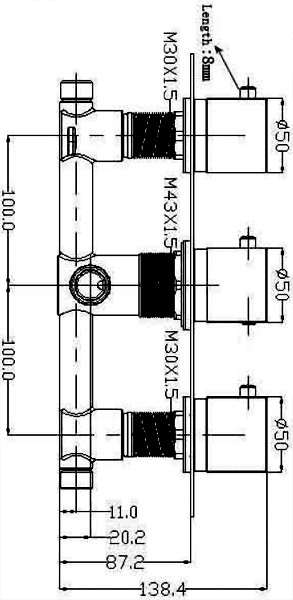 Additional image for Triple Concealed Thermostatic Shower Valve (Chrome).