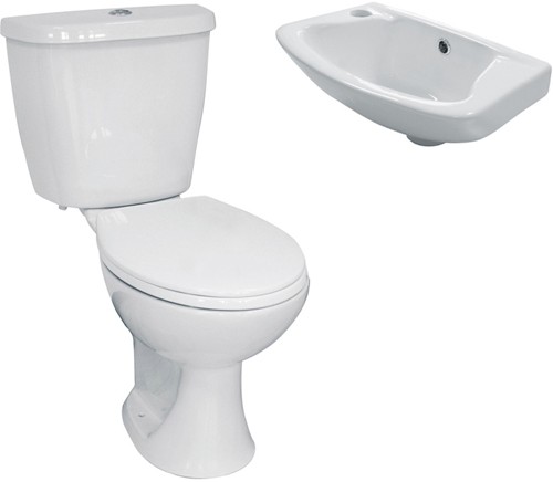 Additional image for 3 Piece Bathroom Suite With Toilet & Basin.