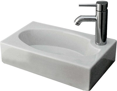 Additional image for Cloakroom Vanity Unit With Basin (White), Size 450x860mm.