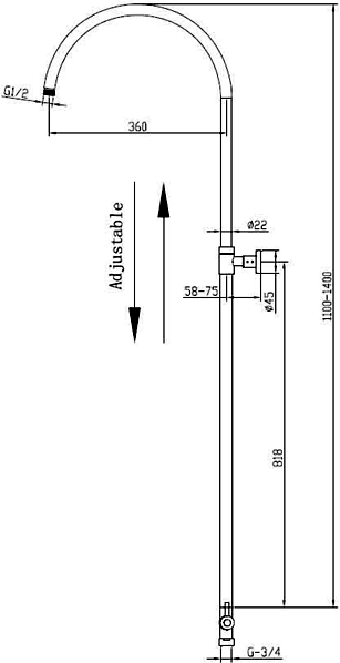 Additional image for Thermostatic Shower Set With Valve, Riser And Round Head.