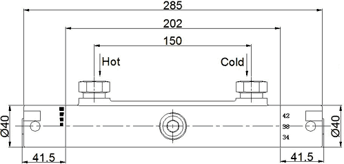 Additional image for Thermostatic Shower Set With Valve, Riser And Round Head.