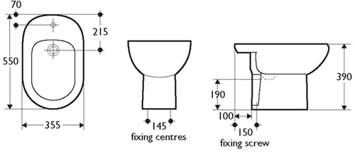 Additional image for Back To Wall Bidet.