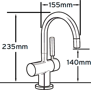 Additional image for Steaming Hot Filtered Kitchen Faucet (Brushed Steel).