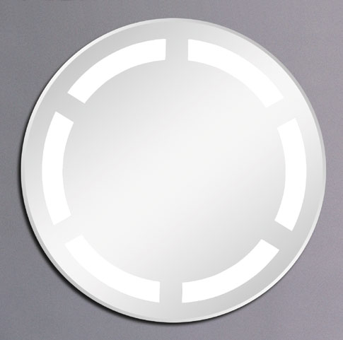 Additional image for Clifton backlit illuminated bathroom mirror. 600mm diameter.