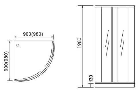 Additional image for Silla 900mm quadrant shower enclosure + tray