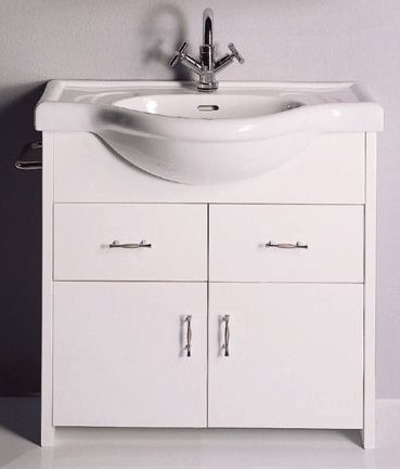 Additional image for Yardley 800mm white vanity unit and basin