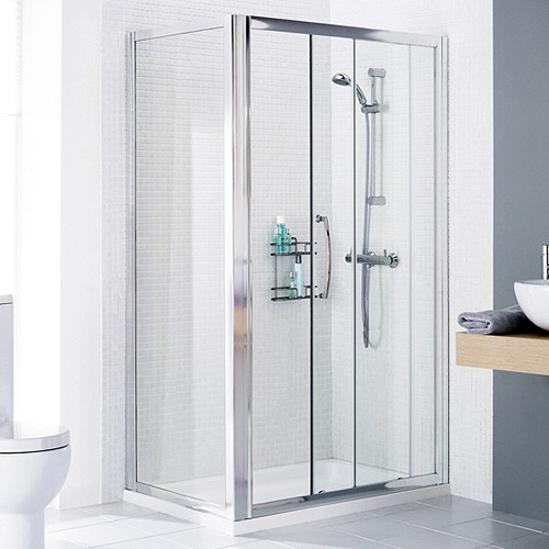 Additional image for 1700x750 Shower Enclosure, Slider Door & Tray (Left Handed).