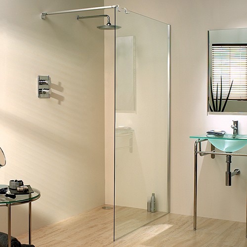 Additional image for 1200x1950 Glass Shower Screen & 1000mm Arm. Right Handed.