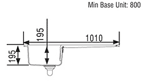 Additional image for 1.0 Bowl Ceramic Kitchen Sink, Left Hand Drainer.