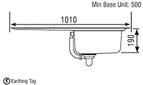 Additional image for 1.0 Bowl Stainless Steel Sink, Right Hand Drainer.