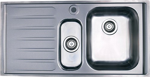 Additional image for 1.5 Bowl Stainless Steel Sink, Left Hand Drainer.