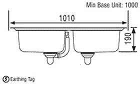 Additional image for 2.0 Bowl Stainless Steel Kitchen Sink.