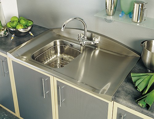 Additional image for 1.0 Bowl Stainless Steel Sink, Right Hand Drainer.