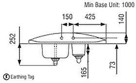 Additional image for 1.25 Bowl Stainless Steel Sink, Right Hand Drainer.