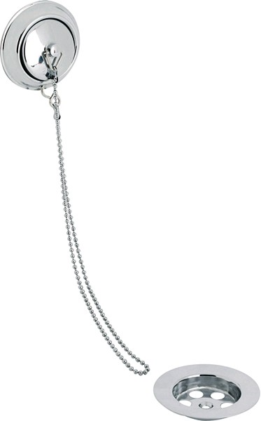 Additional image for Retainer Bath Waste With Plug & Chain (Chrome).
