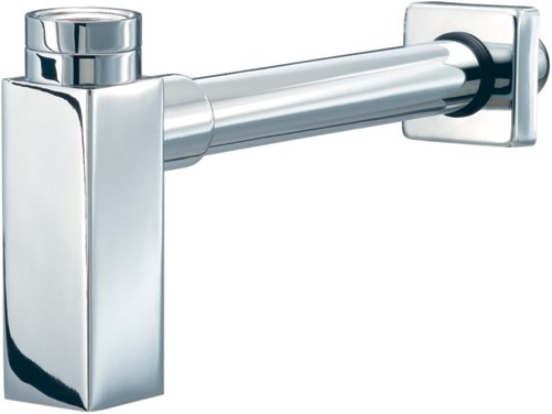 Additional image for 1 1/4" Square Bottle Trap & 300mm Tube (Chrome).