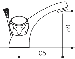 Additional image for Mono Basin Mixer Faucet With Pop Up Waste (Chrome).