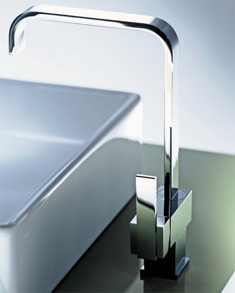Additional image for Flow Monoblock Kitchen Faucet With Swivel Spout (Chrome).