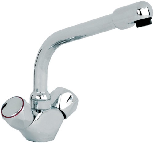 Additional image for Alpha Monoblock Kitchen Faucet With Swivel Spout (Chrome).
