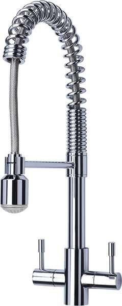 Additional image for Groove Kitchen Mixer Faucet With Pull Out Rinser (Chrome).