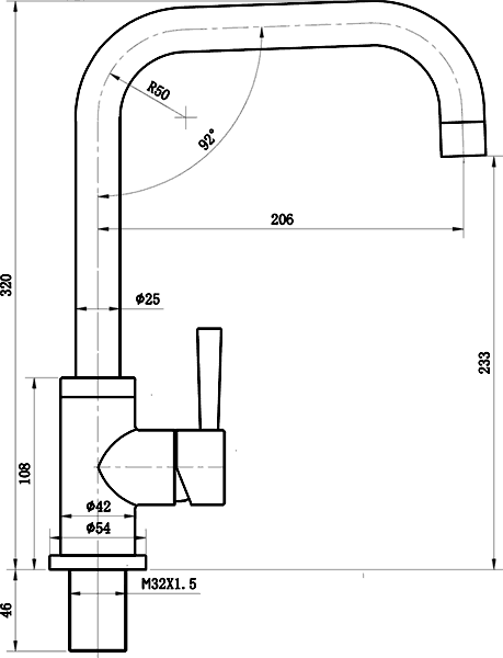 Additional image for Melo Kitchen Faucet With Swivel Spout (Stainless Steel).